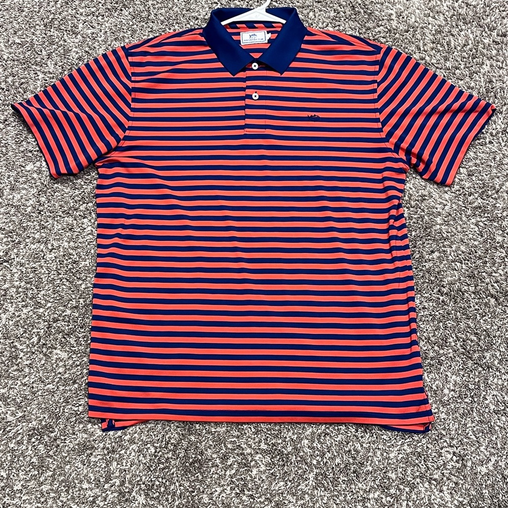 Striped Polo Shirt - Red and Blue